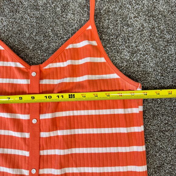 Aerie Women's Size XXL Ribbed Midi Button Down Tank Dress Y2K Beach School Girl - Picture 8 of 12